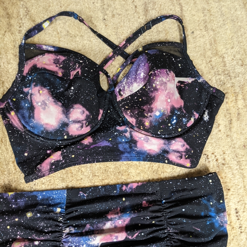 Torrid Galaxy bikini swimsuit TOP only 1  BBW
